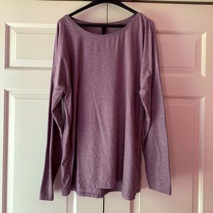 KYODAN women’s long sleeve heather purple shirt, SIZE MEDIUM, activewear shirt